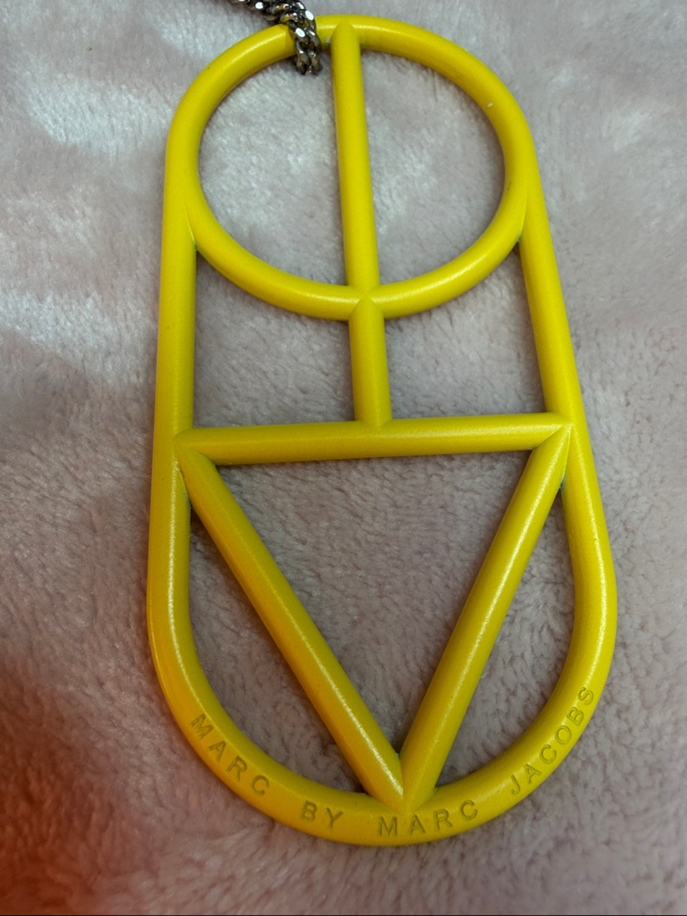 Marc by Marc Jacobs Bright Yellow Geometric Pendant Necklace